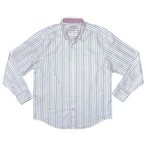 Tommy Bahama Men's Large Newport Coast Gent Stripe IslandZone‎ Shirt Pima Blend